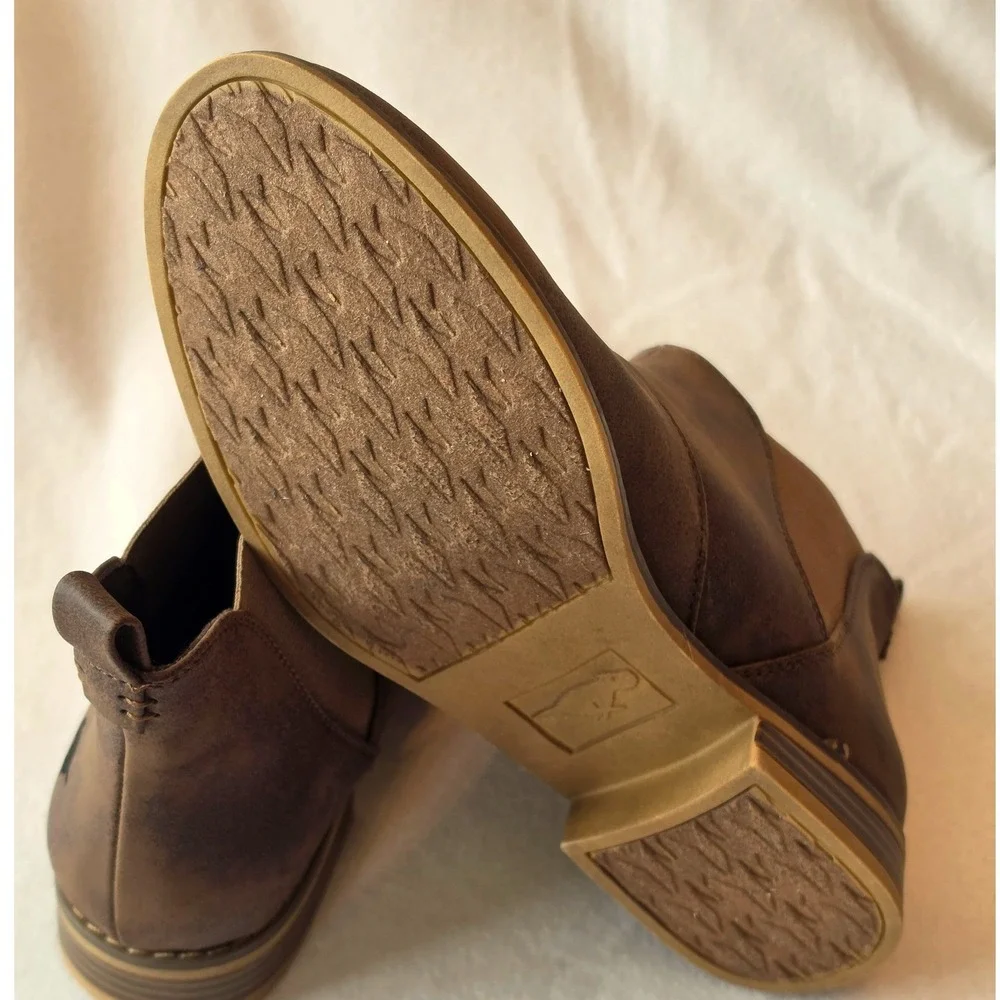 Rocket Dog Womens Brown Distressed Chelsea Ankle Boots Low Heel C429 Size 9